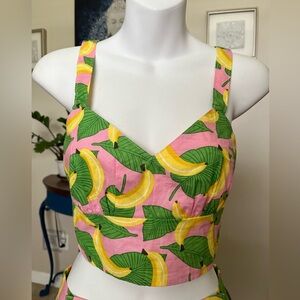 Retrolicious Banana Crop Tank Top - XS